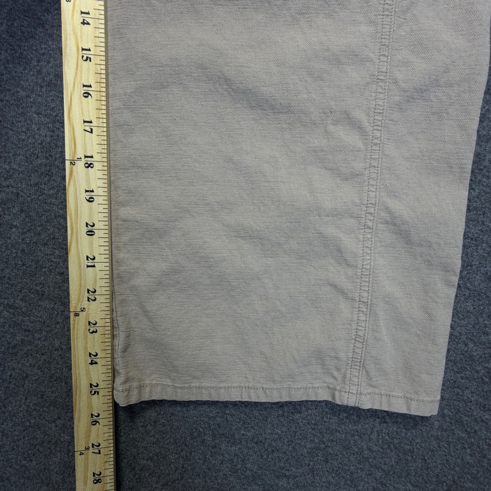 Eileen Fisher Organic Cotton Hemp Wide Leg Crop Pants Taupe Tan Womens Medium - Picture 6 of 8